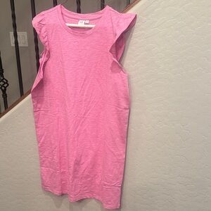 GAP Pink Flutter Sleeve Dress